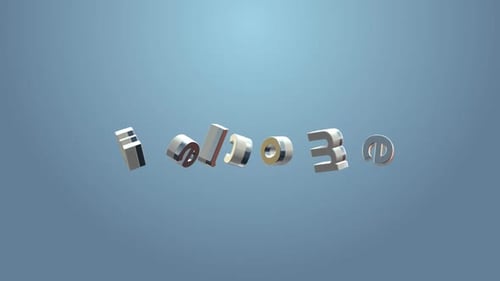 3D Multilingual Welcome Text Animation