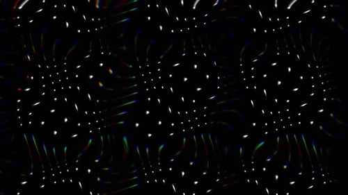 abstract video that shines, bright light that arranges subtle colorful movements with dots