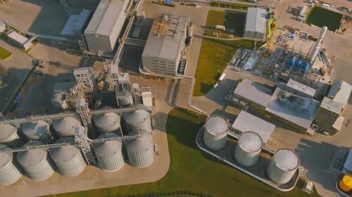 Large White Industrial Tanks for Gasoline and Oil