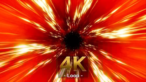 Glowing Light Streak in the Fire Fog 4K Loop