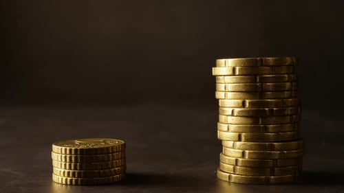 Coin Stacks Increase and Decrease