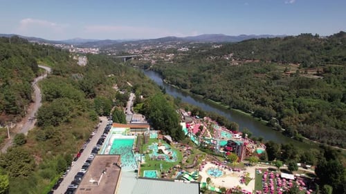 Aerial View of Water Park