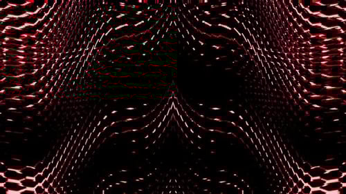 Abstract Red Pulsating Digital Wave Grid Background