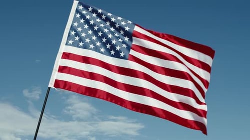 American Flag Weaving at Wind