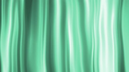 Seamless Abstract Flowing Green Fabric Background Loop