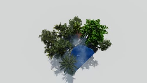 Rural beach isometric