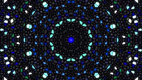 Abstract Geometric Kaleidoscope Loop with Shifting Colors