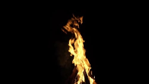 Feuerflammen auf schwarzem Hintergrund