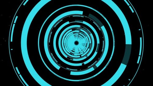 High Tech Circle Tunnel Background