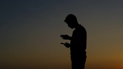 Téléphone Silhouette Man