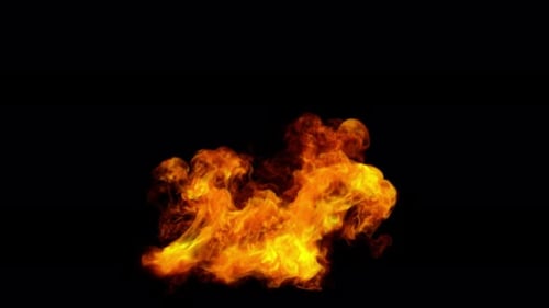 Realistic Fire Burst with Dynamic Smoke Effect