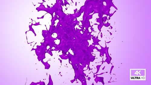 Vibrant Purple Liquid Splash Reveal Transition