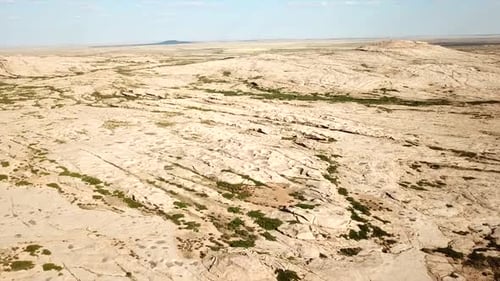 Aerial View of Arid Desert Landscape