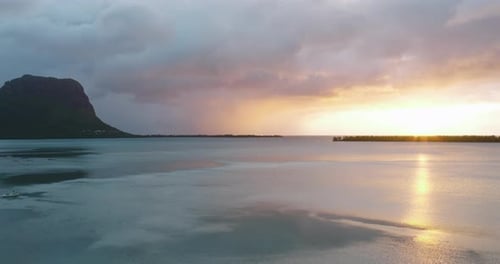 Beautiful Sunset on a Paradise Island in the Indian Ocean