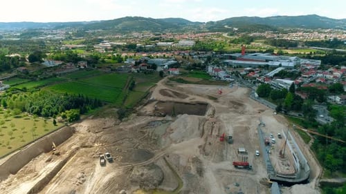 Baustelle in der Stadt