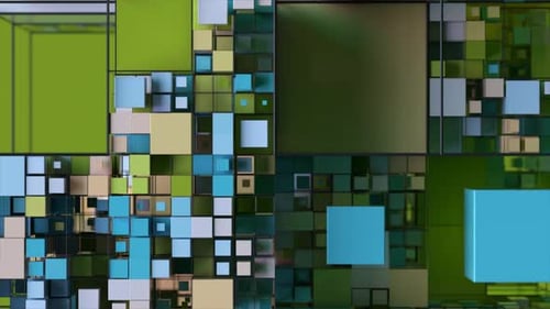 Dynamic Abstract Geometric Cubes and Squares Motion Background