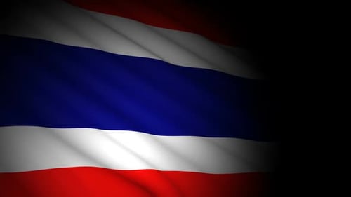Waving Flag of Thailand Seamless Loop