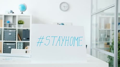 Deserted Office with Modern Interior and Not People During Corona Virus Pandemic