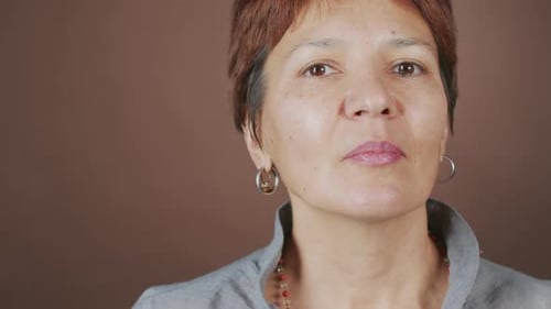 Close Up Portrait of Elegant Adult Woman