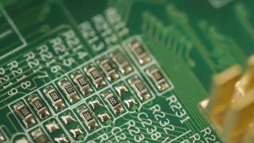 Microchip Closeup Computer Processor Motherboard