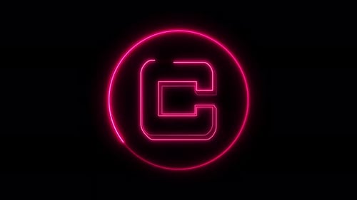 Glowing Pink Letter Reveal Neon Animation