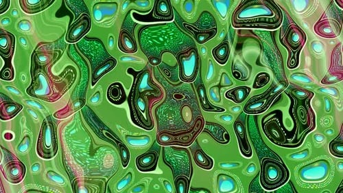 Abstract Background Black Green Cyan Seamless Liquid Animation