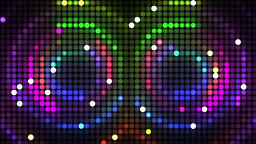 Retro Neon Disco Party LED Lights Background