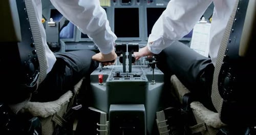 Two Male Pilots Ready to Take Off Private Jet