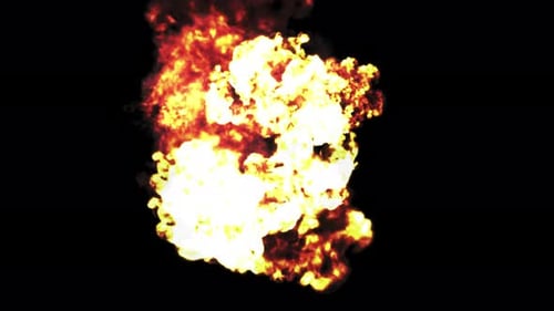 Dynamic Fire Explosion and Smoke VFX Element