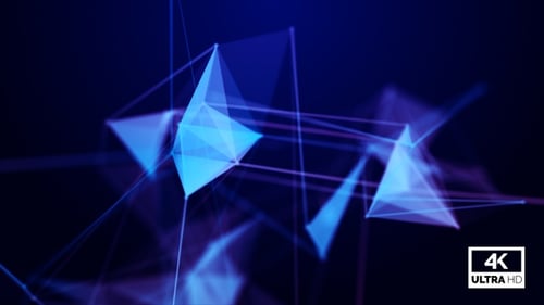 Blue Plexus Triangle Background Looped V2