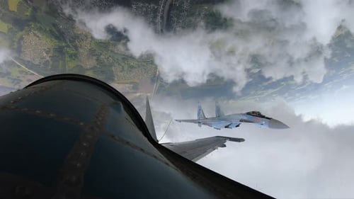 Fighter Jet Aerial View, Technology and Aerospace