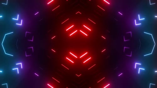 4 K farbige Neonlichtschleife