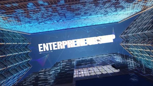 Digital Skyscrapers Business Word Enterpreneurship