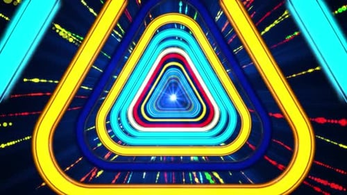 Túnel triangular de néon