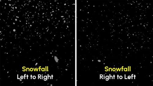 Simulated Snow Falling on Black Background