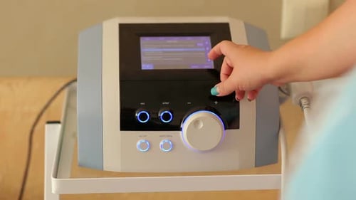 Operating Medical Equipment with Touchscreen and Dials