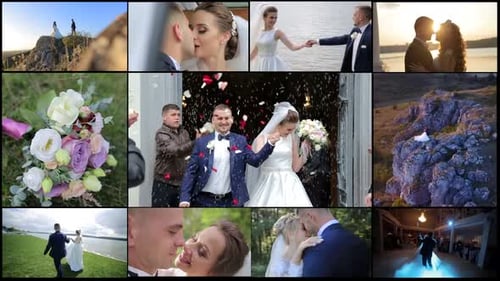 Vibrant Wedding Montage of Loving Couples