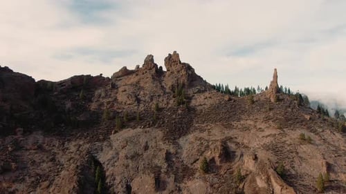 Aerial View of Rocky Mountain Landscape