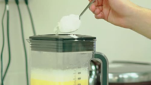 Adding Ingredient to Blender for Recipe