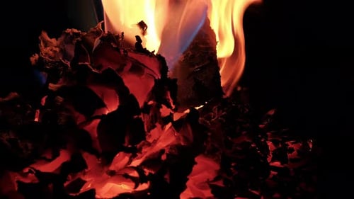 Paper Burns in a Fire