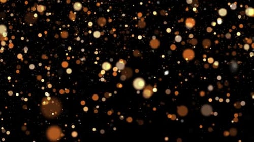 Golden Snowy Particles