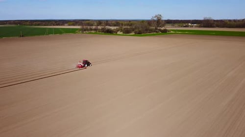 Tractor at Work in Field