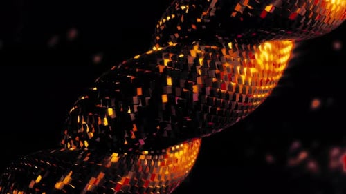Bewegliche Spirale mit glänzendem