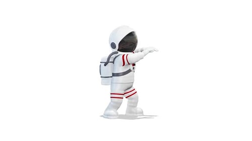 Animated 3D Astronaut Character Performing Dance Moves