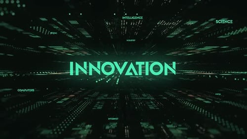Futuristic Innovation Digital Text Reveal Animation