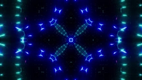 VJ Neon Lights Wave Loop 4K 05