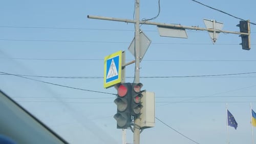 Red Traffic Light With Timer