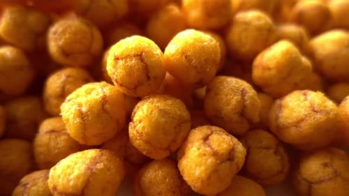Pile of Crispy Coated Golden Peanuts