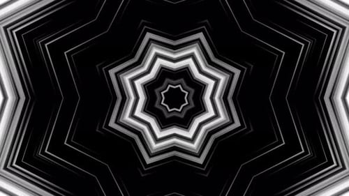 4K Black and White Flower Pattern Background