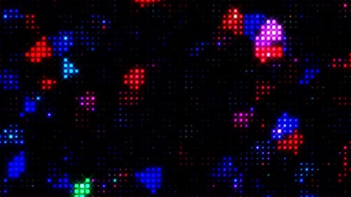 Glowing Digital Pixel Grid Abstract Motion Background